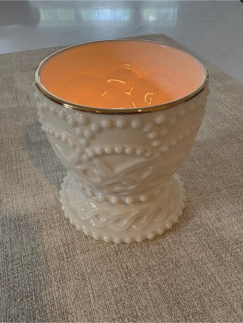 Lenox Fine Porcelain,Gold Rim candle/small vase